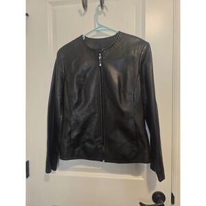 Collarless Leather Jacket for Sale up to 90% Off: Poshmark